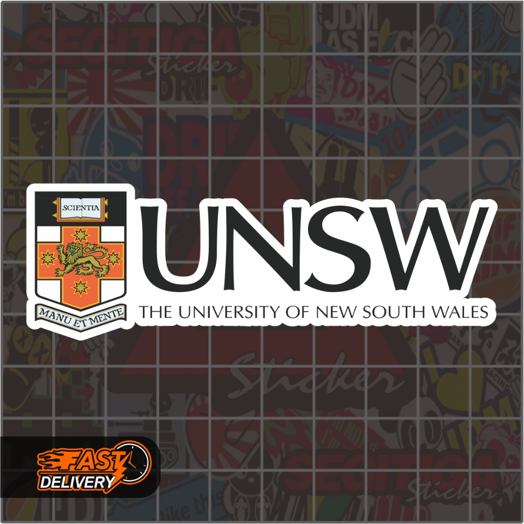 

Sticker UNSW University Ukuran 9 x 3 Cm
