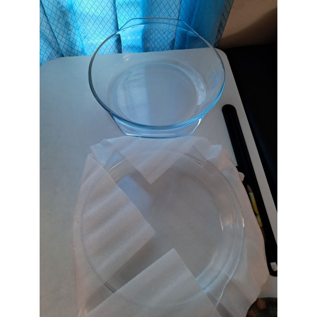 Mori Wadah Saji/Casserole Borosilicate Glass 2 in 1