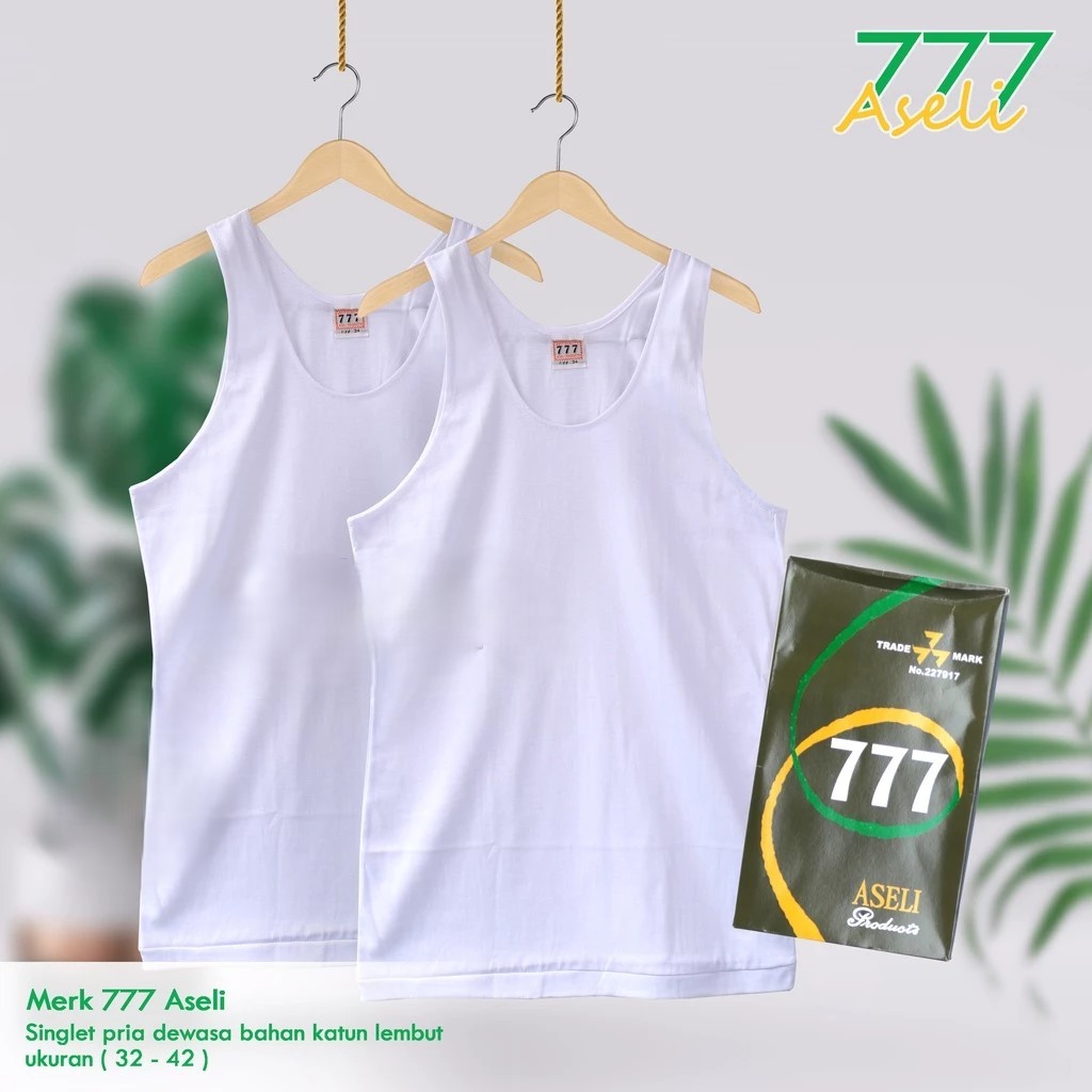 Singlet Pria Dewasa 777 ASELI Tanpa Lengan | Kaos Dalam Laki-laki Pakaian Dalam | Singlet 777 | Kaos