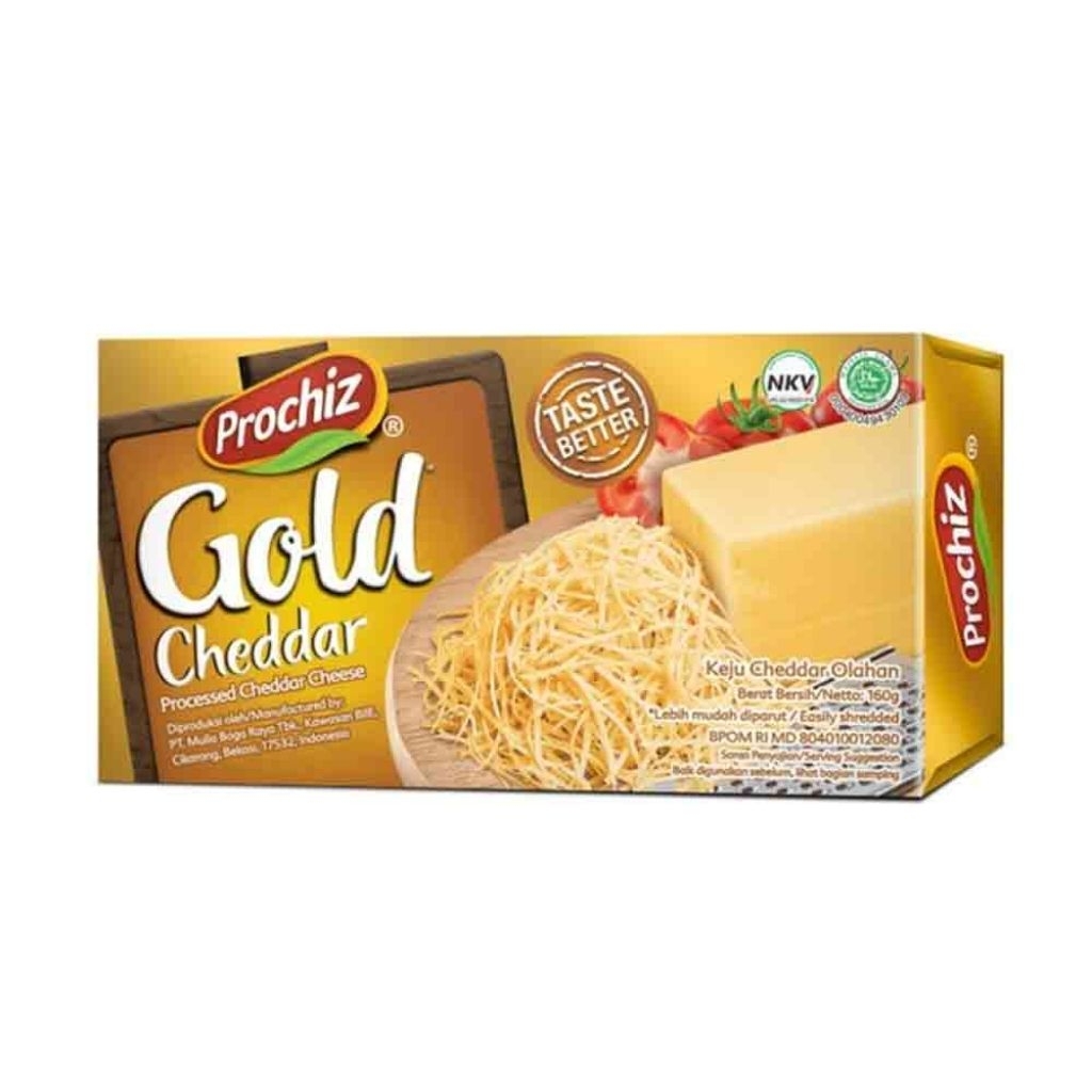 

Original Keju Cheddar Gold 170g – Keju Serbaguna untuk Roti, Kue, Masakan, dan Topping