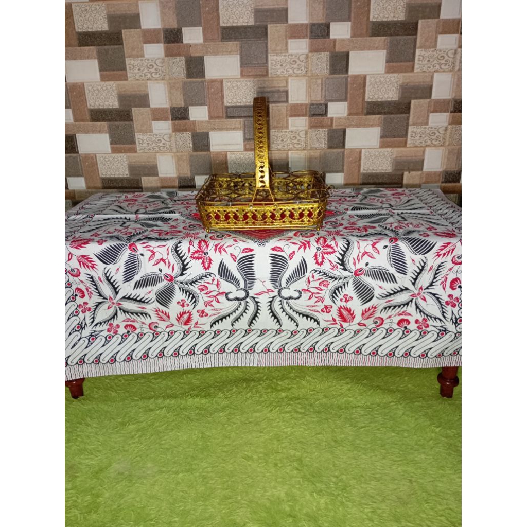 Taplak Meja Batik Taplak Meja Guru Taplak Meja Kantor ukuran 100x95 kain katun halus proses sablon s