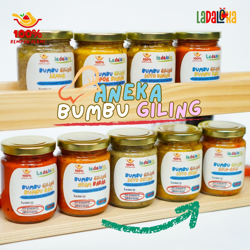 

100Persen - Bumbu Giling Instan Masak Dapur Tanpa MSG, Pengawet JAR 250gr