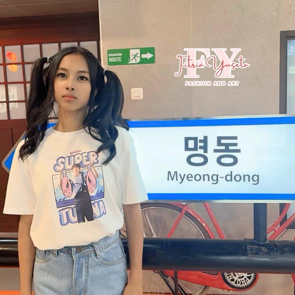 kaos jin bts / kaos super tuna jin bts / kaos bts jin super tuna / kaos oversize bts / kaos kid bts 