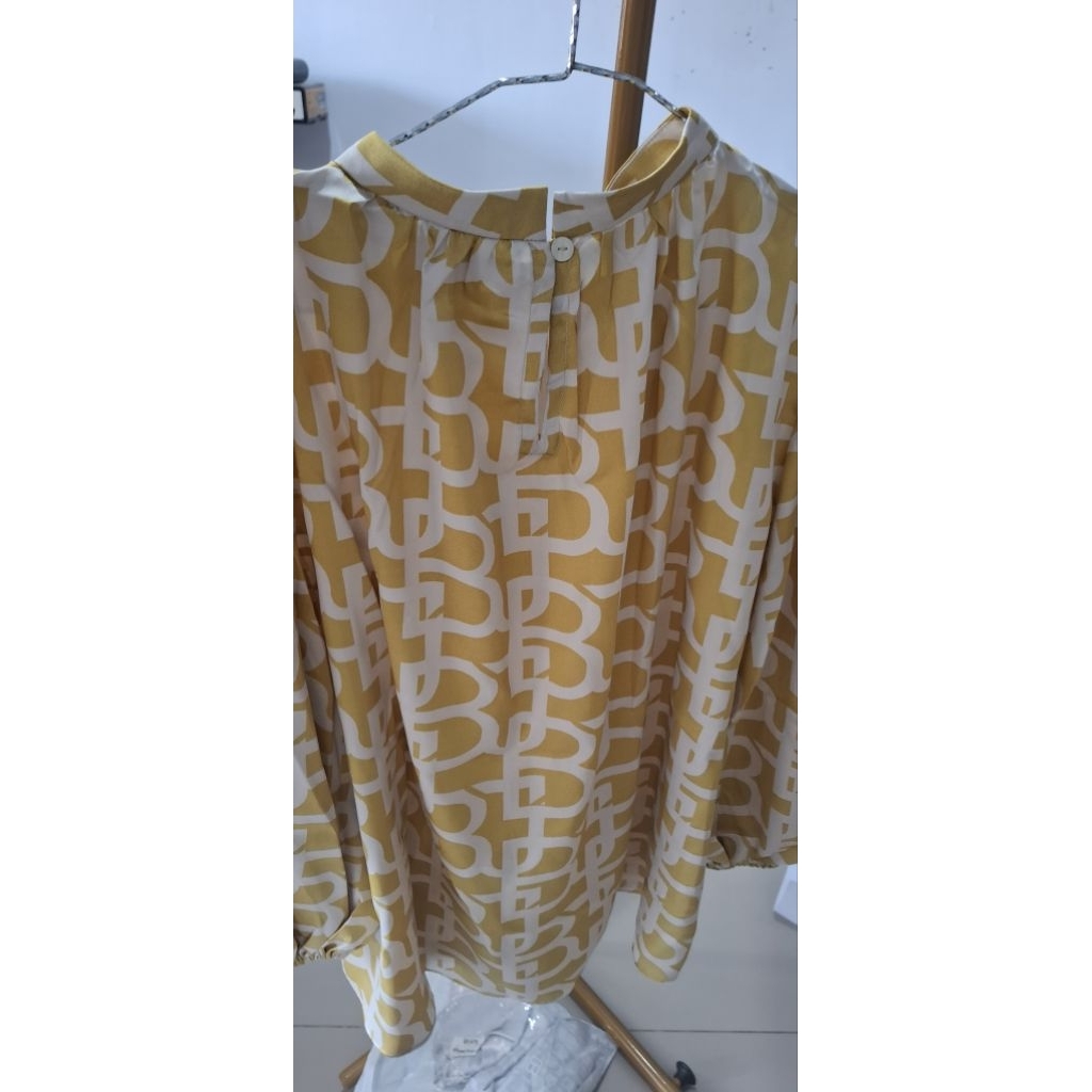 Bundling As Is BJ Monogram Benang Jarum Kuning Blouse Atasan Top