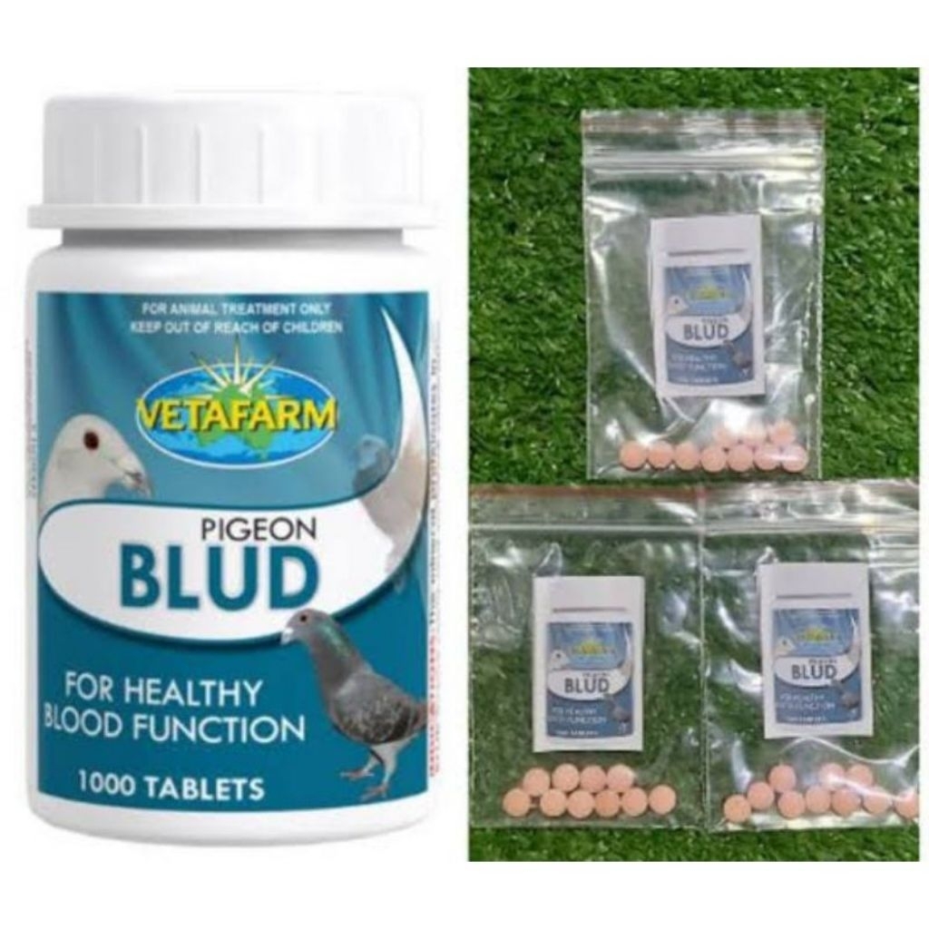 BLUD VETAFARM TABLETS 100% ORIGINAL D5 VITAMIN KESEHATAN SEL DARAH MERAH BURUNG MERPATI BALAP PPMBSI