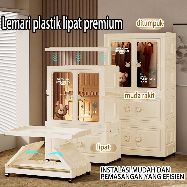 See More Lemari plastik lipatRak Kabinet Plastik LipatLemari plastik lipat premiumLemari Baju Wardro