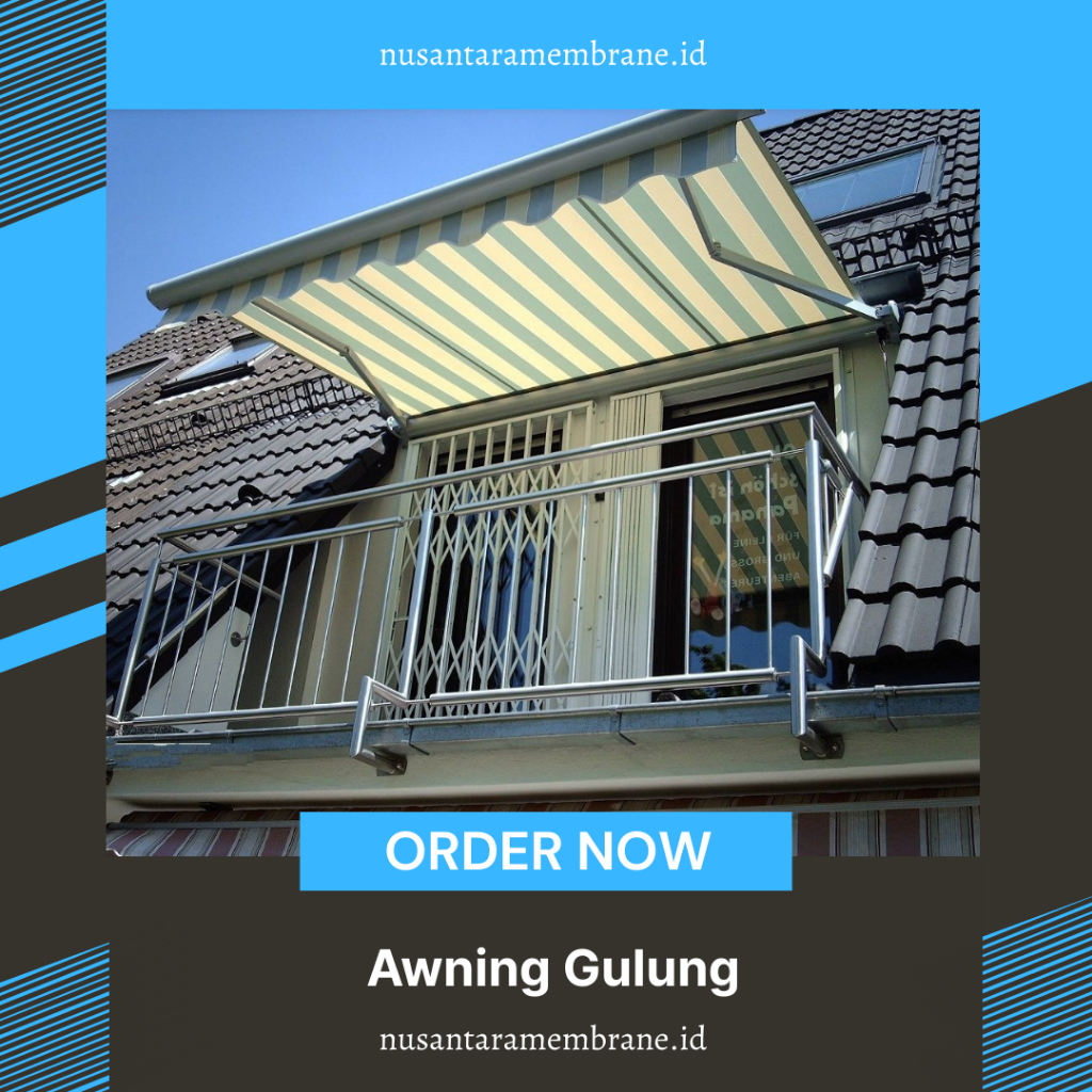 Kanopi Lipat Gulung Otomatis dan Manual Bergaransi - Kanopi Lipat Buka Tutup Portable Outdoor Murah