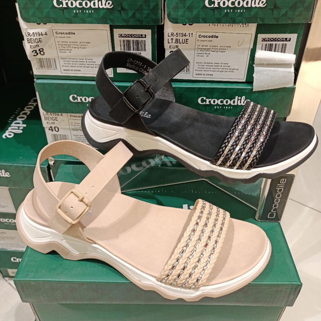 sepatu sandal wanita/sandal tali CROCODILE original matahari