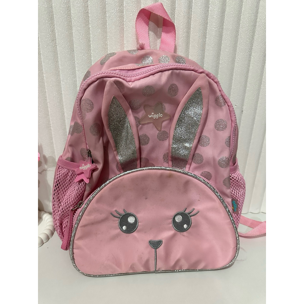 Preloved Tas Ransel Wigglo warna Pink