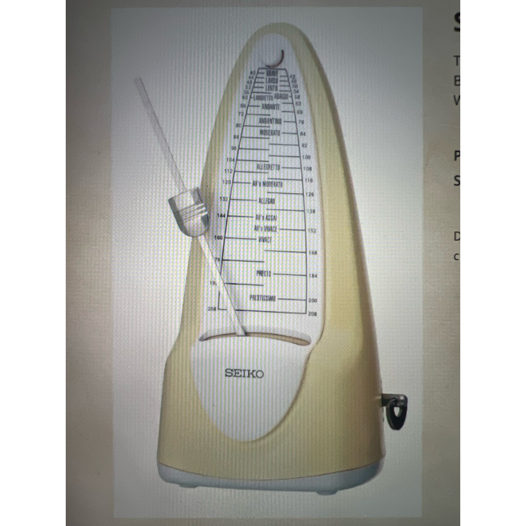 Seiko Manual Metronom Yellow