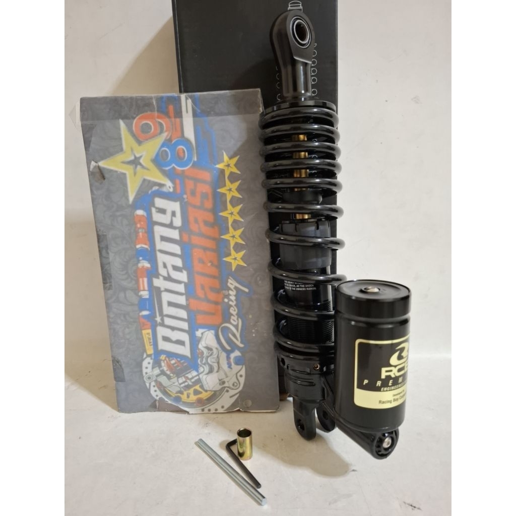 NEW ~SHOCKBREAKER SHOCK COPY RCB BLACK AS GOLD NEW SERIES  SINGLE TABUNG BAWAH UK 310MM & 330MM UNIV