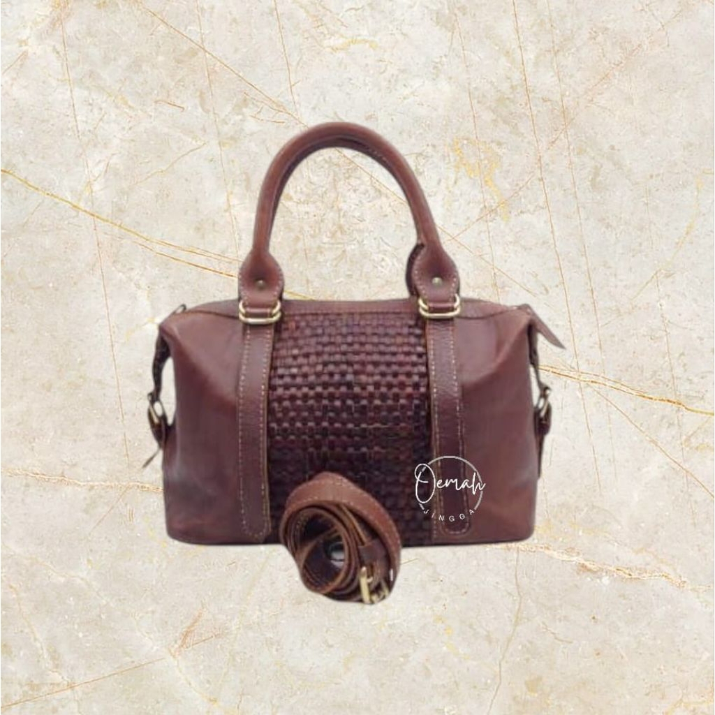 tas kulit asli - tas wanita kulit asli anyam cartera