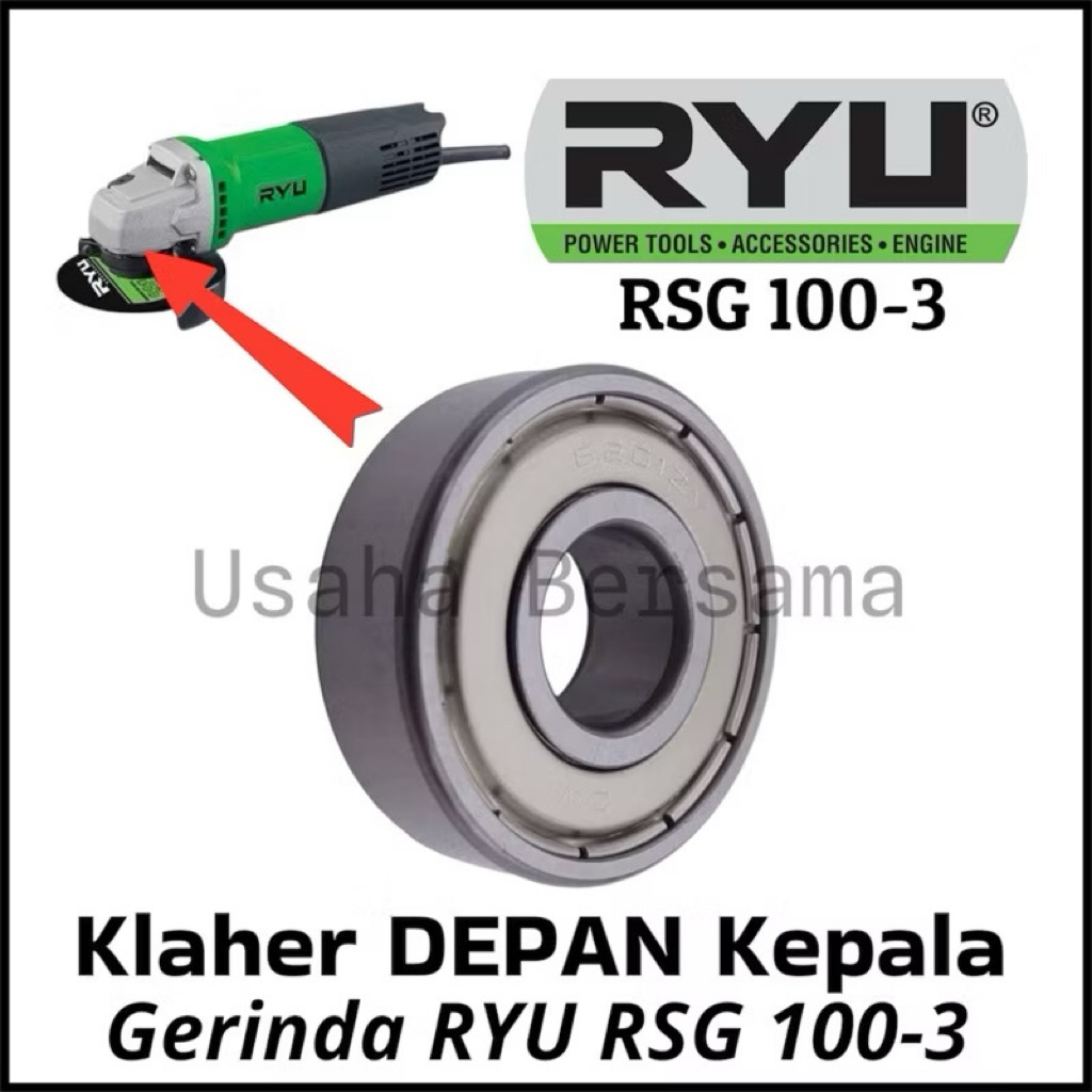 KLAHER DEPAN KEPALA GERINDA RYU RSG100-3 /  SPAREPART BEARING RYU RSG100-3