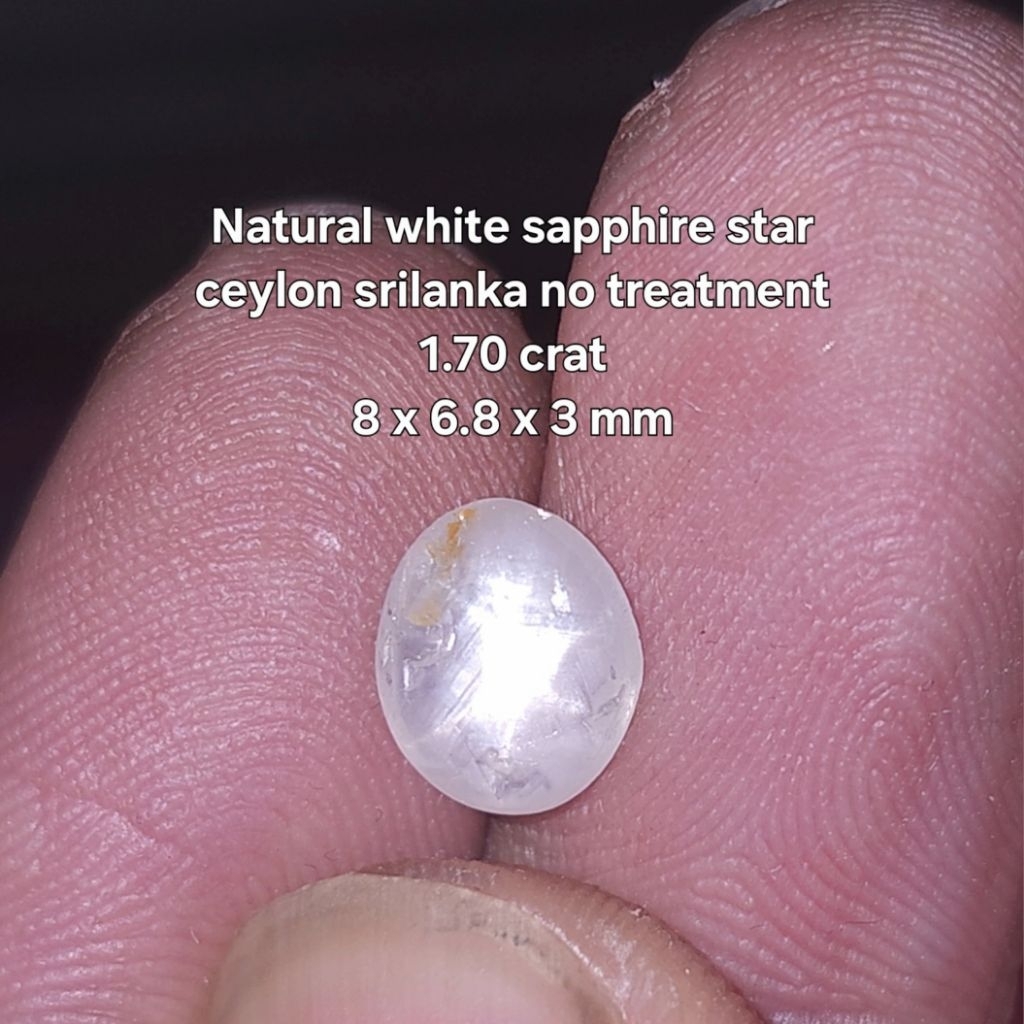 natural white sapphire star ceylon safir srilanka no treatment
