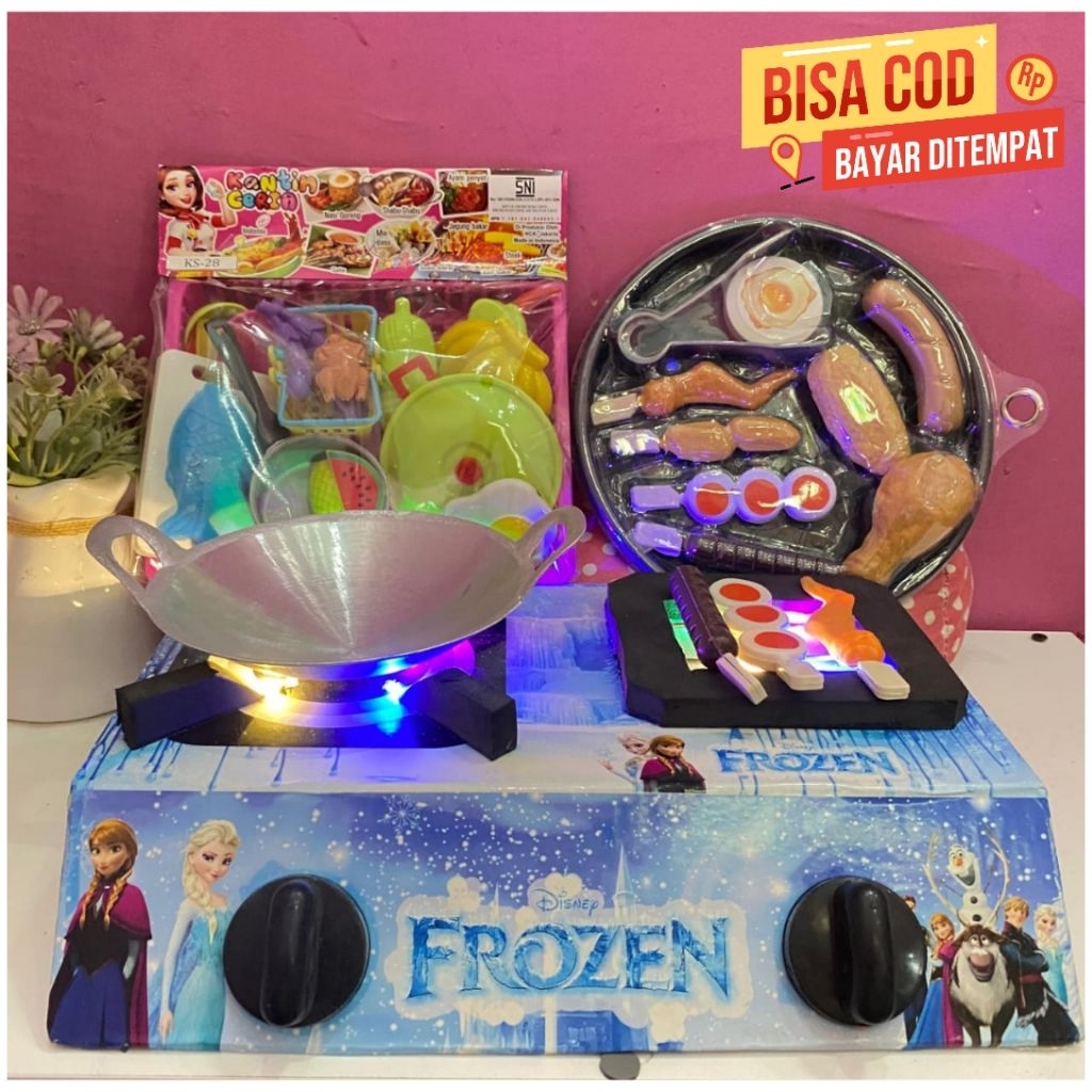 PROMO KOMPOR MAINAN ANAK / KOMPOR MAINAN LED / MAINAN KOMPOR LED BISA NYALA / MAINAN  ANAK PEREMPUAN