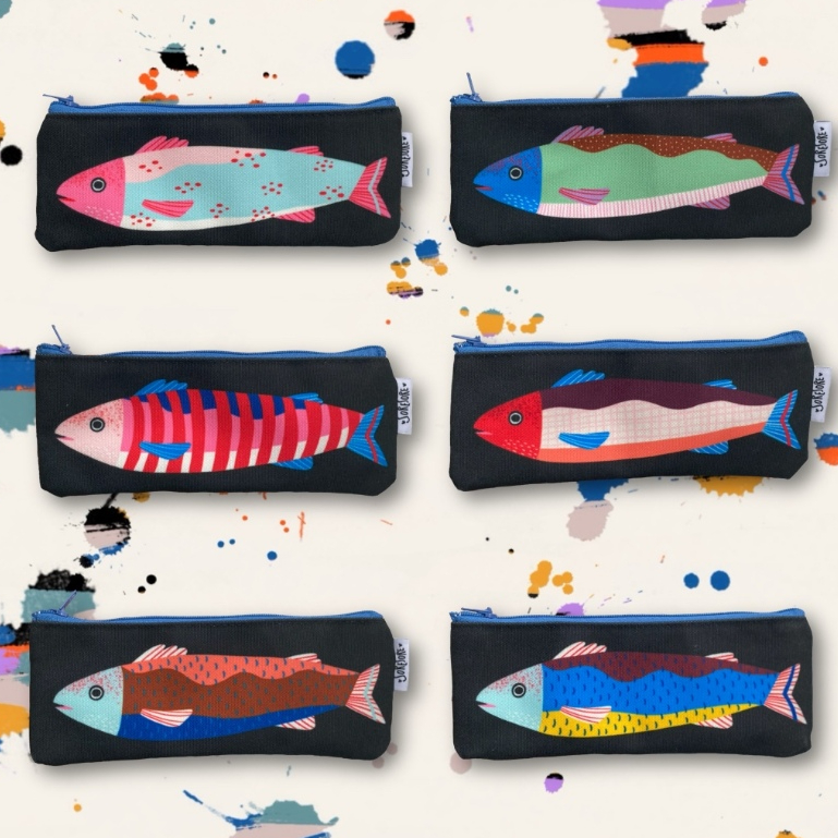 

SORESORE | Fish Pen Case | Canvas Stationery Pouch | Tempat Pensil
