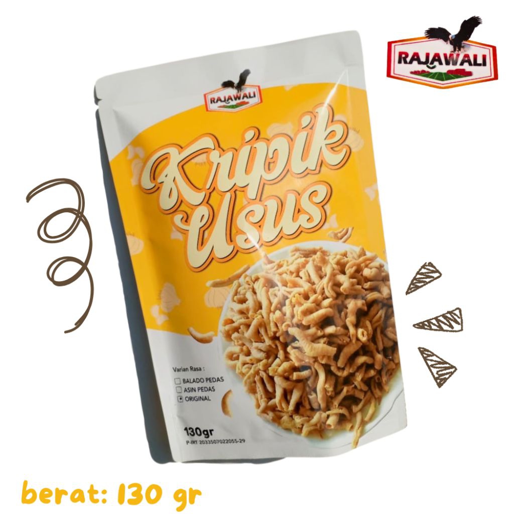 

130 gr Kripik Usus Crispy - Keripik Kripik Usus Rajawali Original - Camilan Terfavorit Terenak Termurah Terlaris - Renyah, gurih, non-pengawet