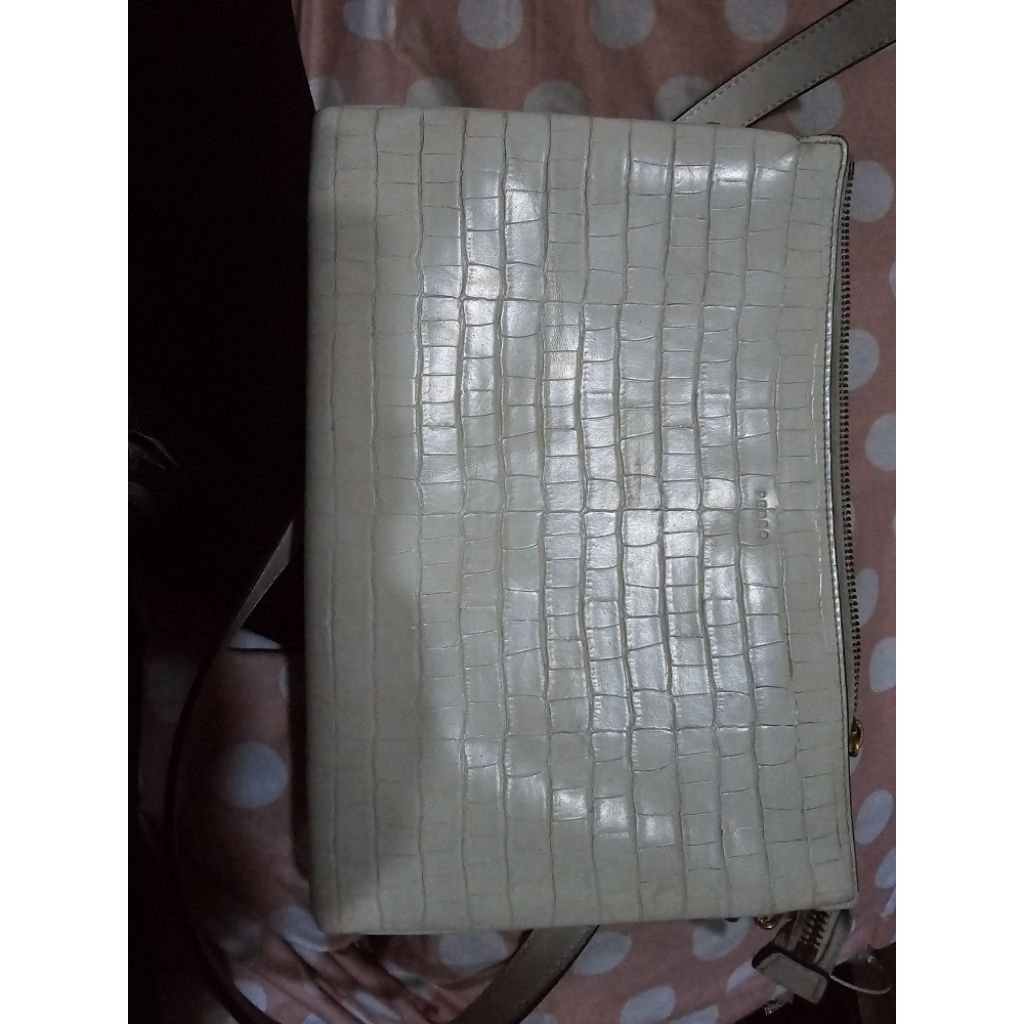 Pedro White Croco Bag