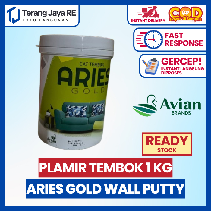 Aries Gold Wall Putty / Plamir Tembok 1 KG