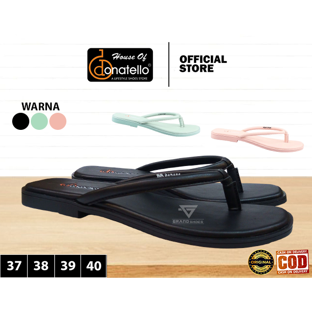 Donatello sendal jepit flat kasual ringan wanita perempuan terbaru original