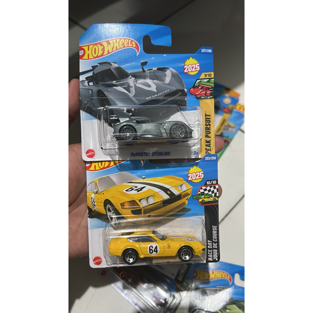 Hot Wheels Shortcard Ferrari 365 GTB4 Competizione Yellow Free Hotwheels Shortcard (SEALED FREE PROT