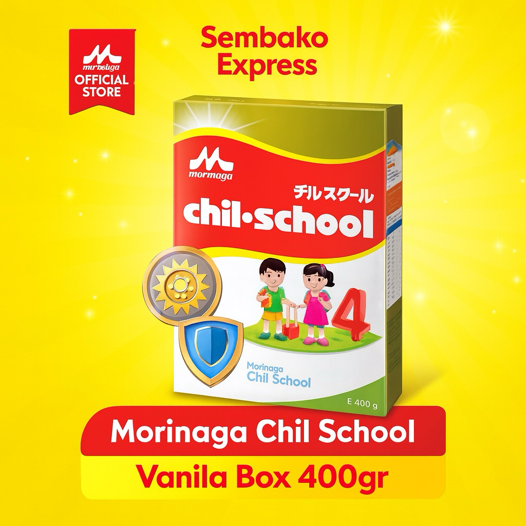 

Morinaga Chil School Gold Vanila Susu Pertumbuhan 400g – Usia 3-12 Tahun