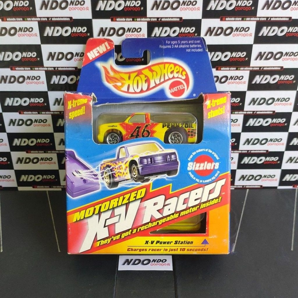 Hot Wheels Thunderstreak (Chevy 1500) Yellow Penzoil - 1996 Motorized X-V Racers (Super Rare)