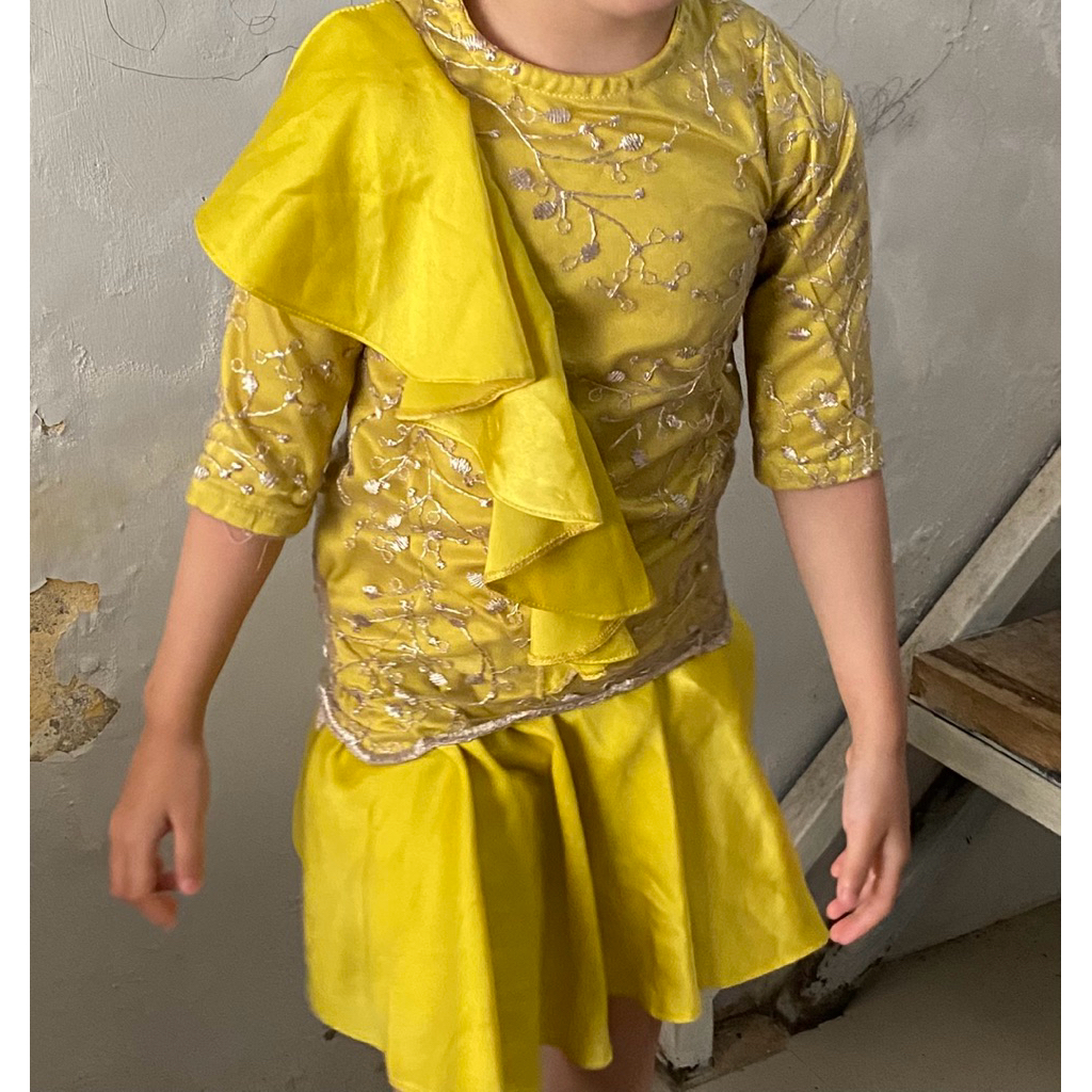 Baju Kebaya Putri Duyung Anak Kuning (Preloved)