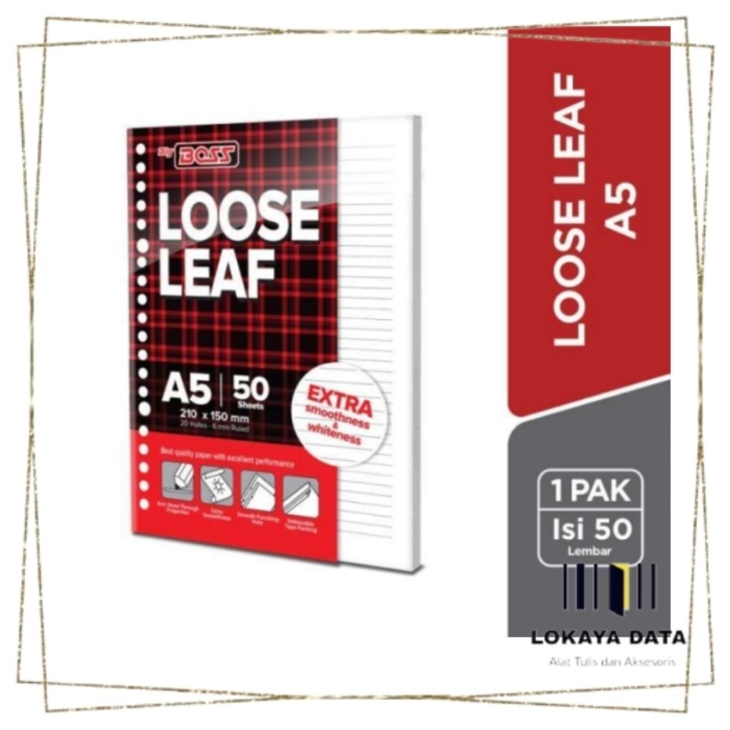

BIG BOSS LOOSE LEAF A5 50 LEMBAR/ ISI BINDER A5 50 LEMBAR