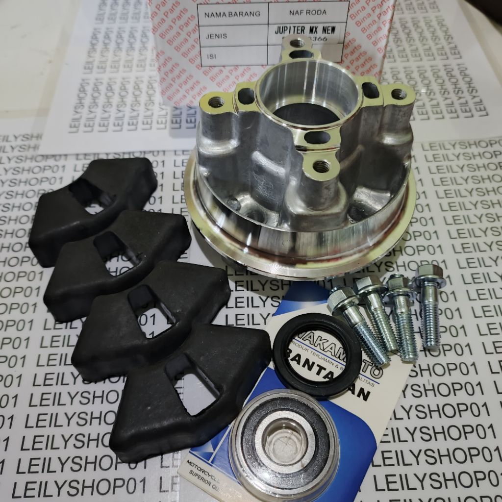 PAKET NAP GIR JUPITER MX NEW 50C/NAP RODA/DUDUKAN GEAR BELAKANG+KARET+4PCS BAUD GEAR TROMOL YAMAHA J