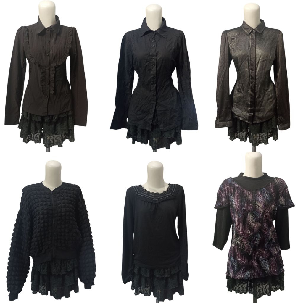 (update new Premium) BLACK SERIES top vintage y2k grunge agejo fairycore ghotic chottagore grunge ac