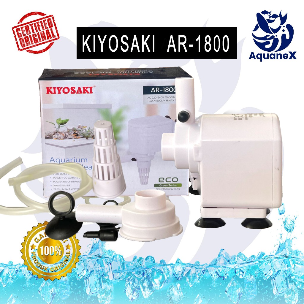Pompa Air KIYOSAKI AR 1800 Pompa Celup Akuarium  Kolam ORIGINAL BERGARANSI