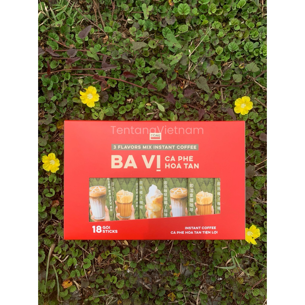 Kopi Vietnam | CONG COFFE - Cong Ca Phe Hoa Tan BA VI – 3 Rasa Mix Instant Coffee (18 Sticks)