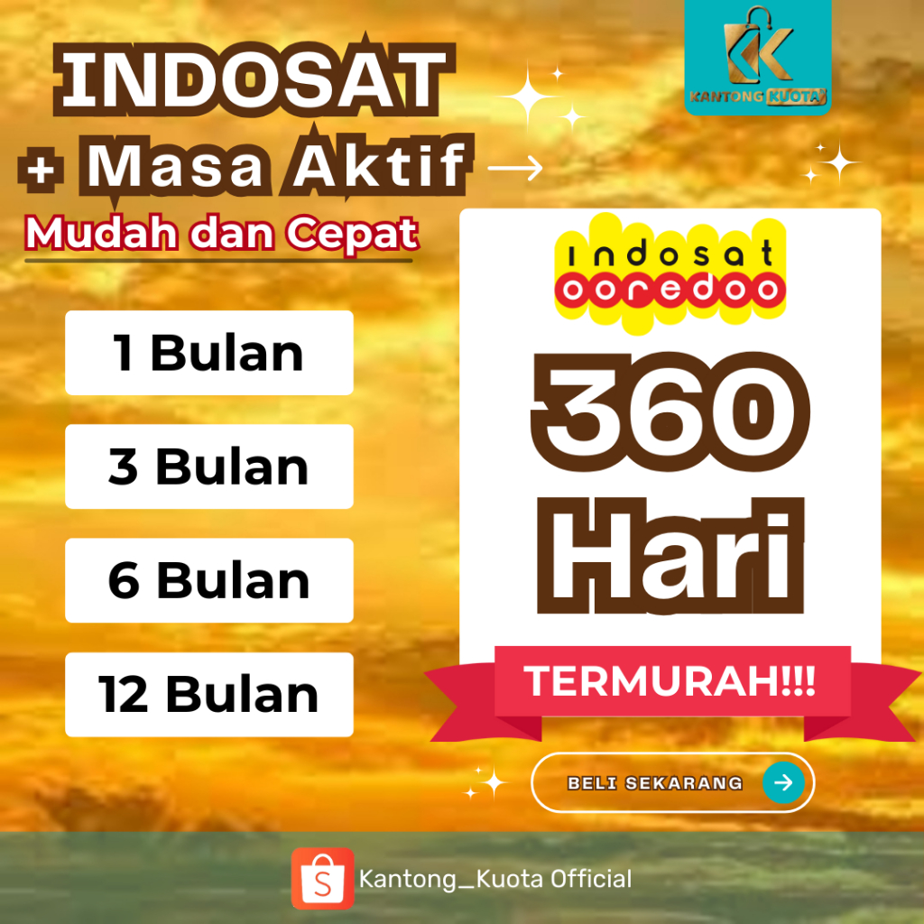PROMO Perpanjang/Tambah Masa Aktif Indosat 1 BULAN | 3 BULAN | 6 BULAN | 12 BULAN | MASA TENGGANG