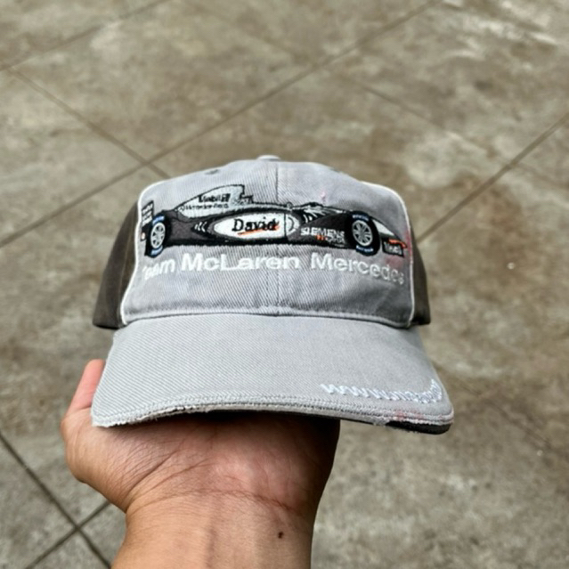 Vintage David McLaren Mercedes F1 Team Cap hat Formula 1 racing 90s 00s