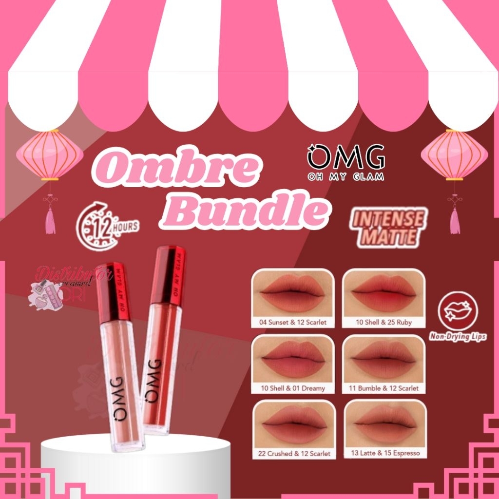 PAKET OMBRE LIPS OMG | Lipcream OMG Ombre Coffee Edition| Ombre Lipcream OMG |
