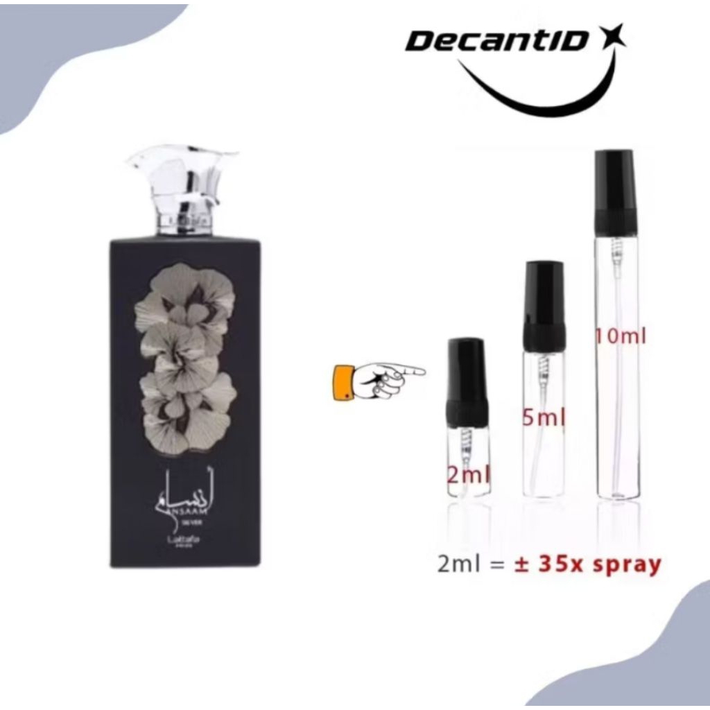 Decant Parfum Lattafa Ansaam Silver 2ml 5ml 10ml