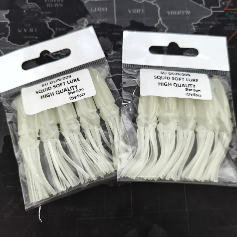 Squid Soft Lure Cumi Karet Gid - 6cm/7cm/8(7.5cm) * 5pcs