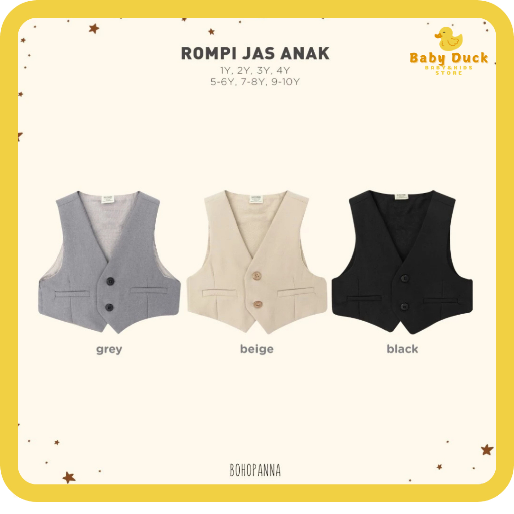BOHOPANNA - ROMPI JAS ANAK - ROMPI ANAK
