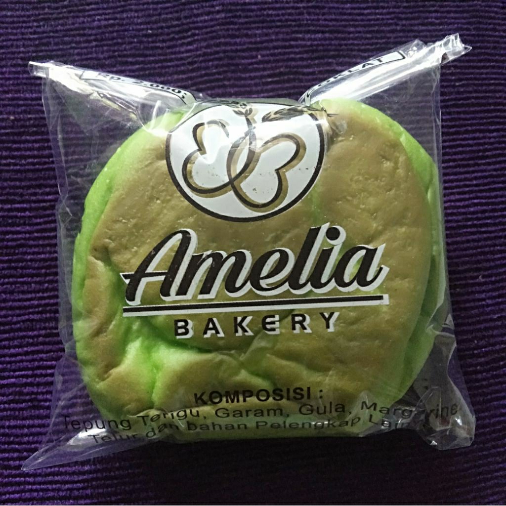 roti manis pia hijau rasa coklat/isi coklat