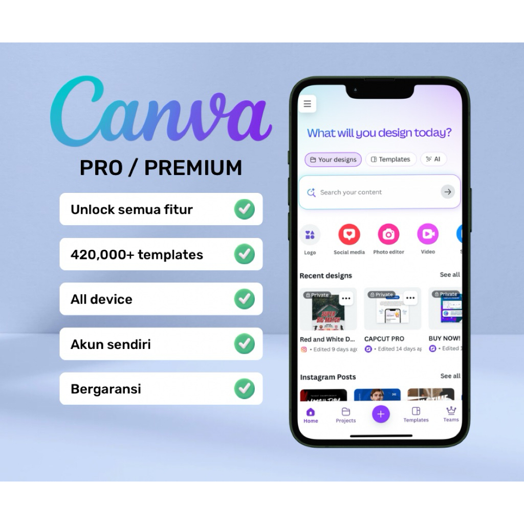 15000+ TEMPLATE CANVA PREMIUM VIA INVITE BERGARANSI