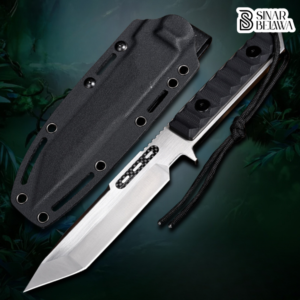 Pisau Survival EDC Tactical Combat Dagger with Kydex Holster