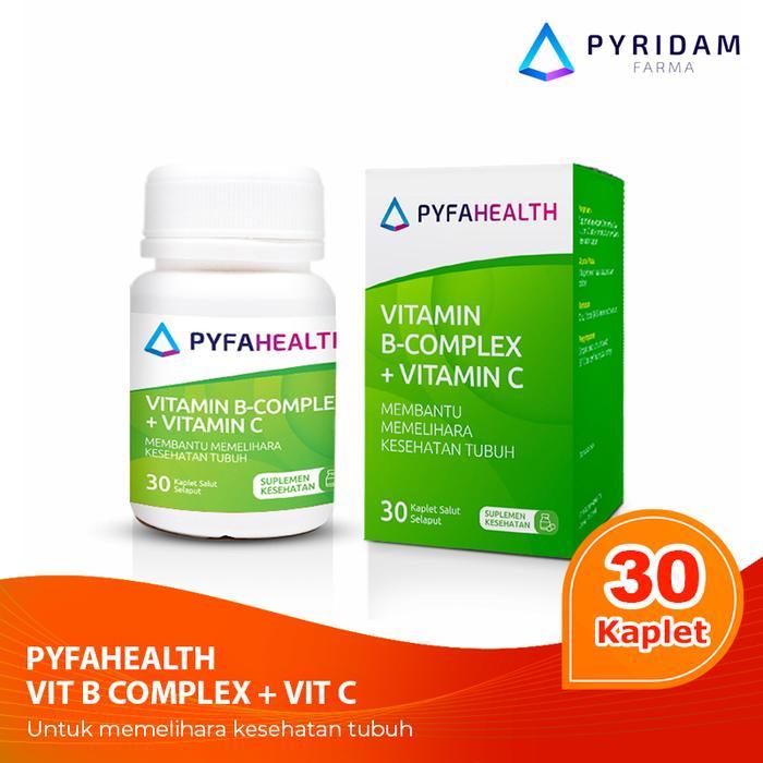 Pyfahealth Vitamin B Complex + Vitamin C Memelihara Kesehatan Tubuh - Green
