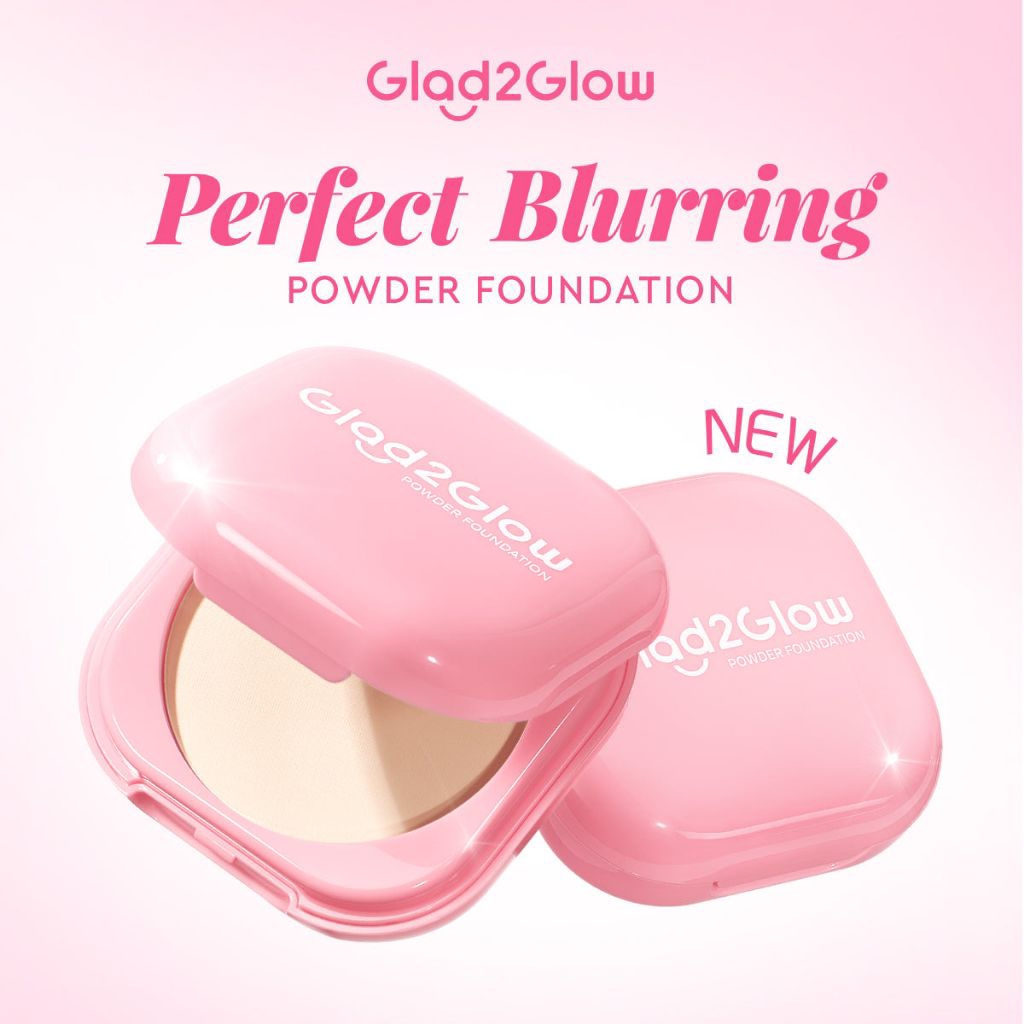 Glad2Glow Perfect Bluring Powder Foundation Glad2Glow Bedak Padat