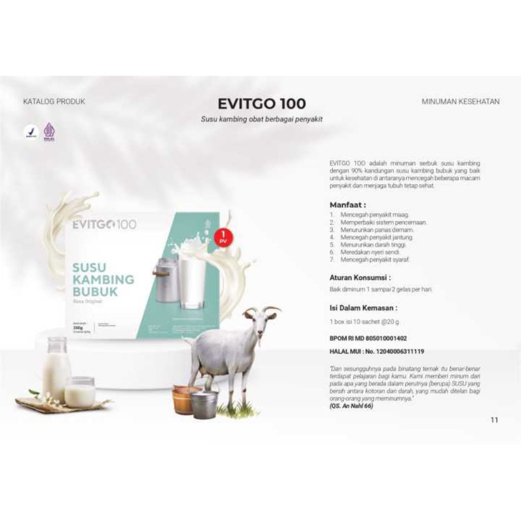 

EVITGO 100 – Susu Kambing Bubuk Rasa Original, Kaya Gizi & Lezat