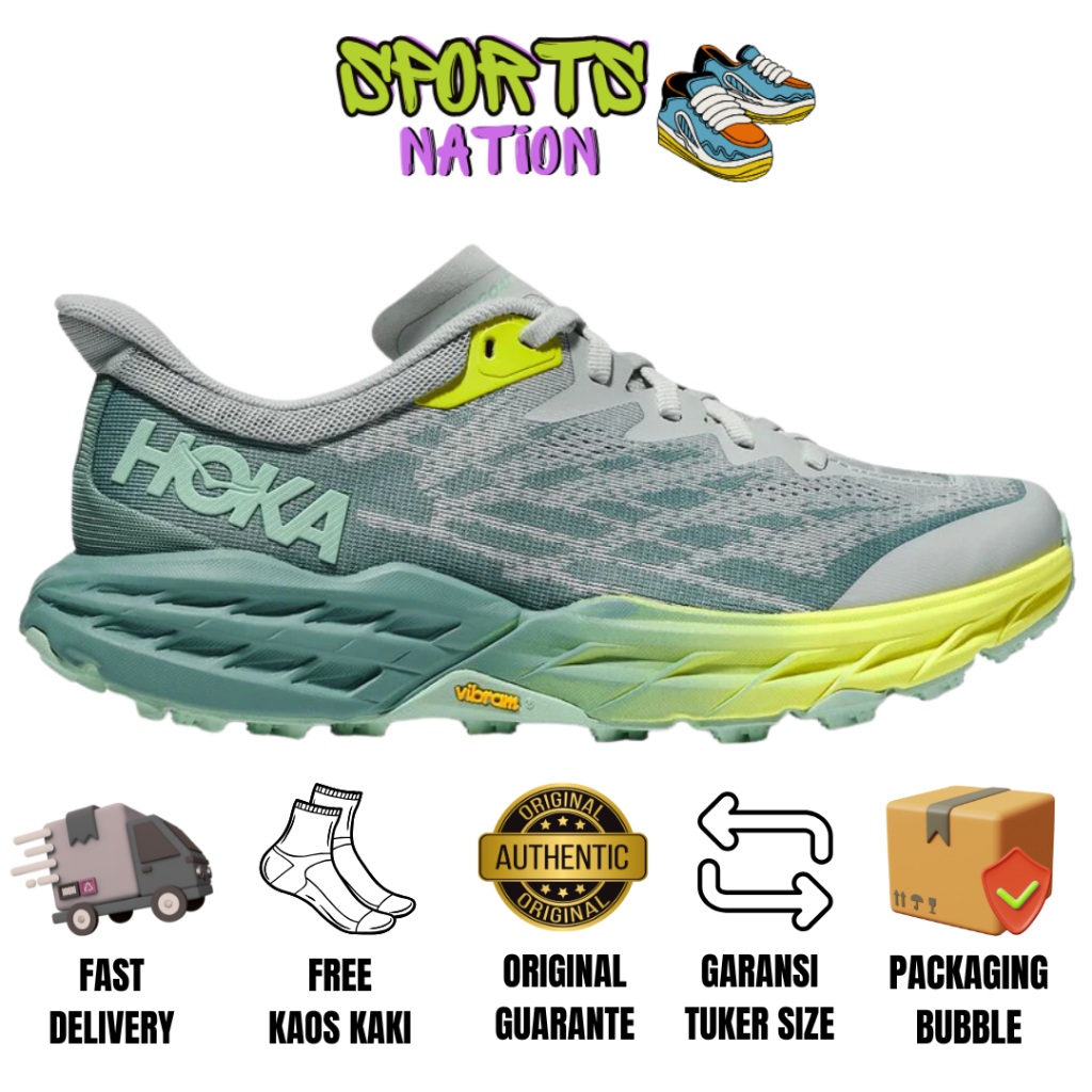 Sepatu Running Hiking Trailrun Hoka Original Hoka Speedgoat 5 Mercury Trellis