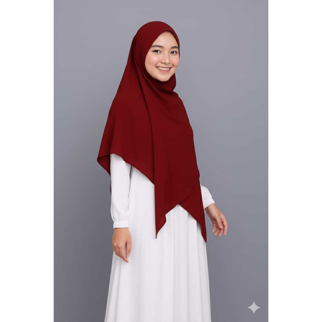 Hijab Segi Empat JUMBO Syar'i Jilbab Syari Wolfis Kerudung Segi Empat Hijab Jumbo