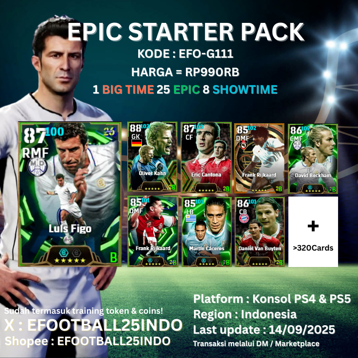 GrahaGamingID GGID-G111 Starter Pack Akun eFootball Konsol PS4 PS5