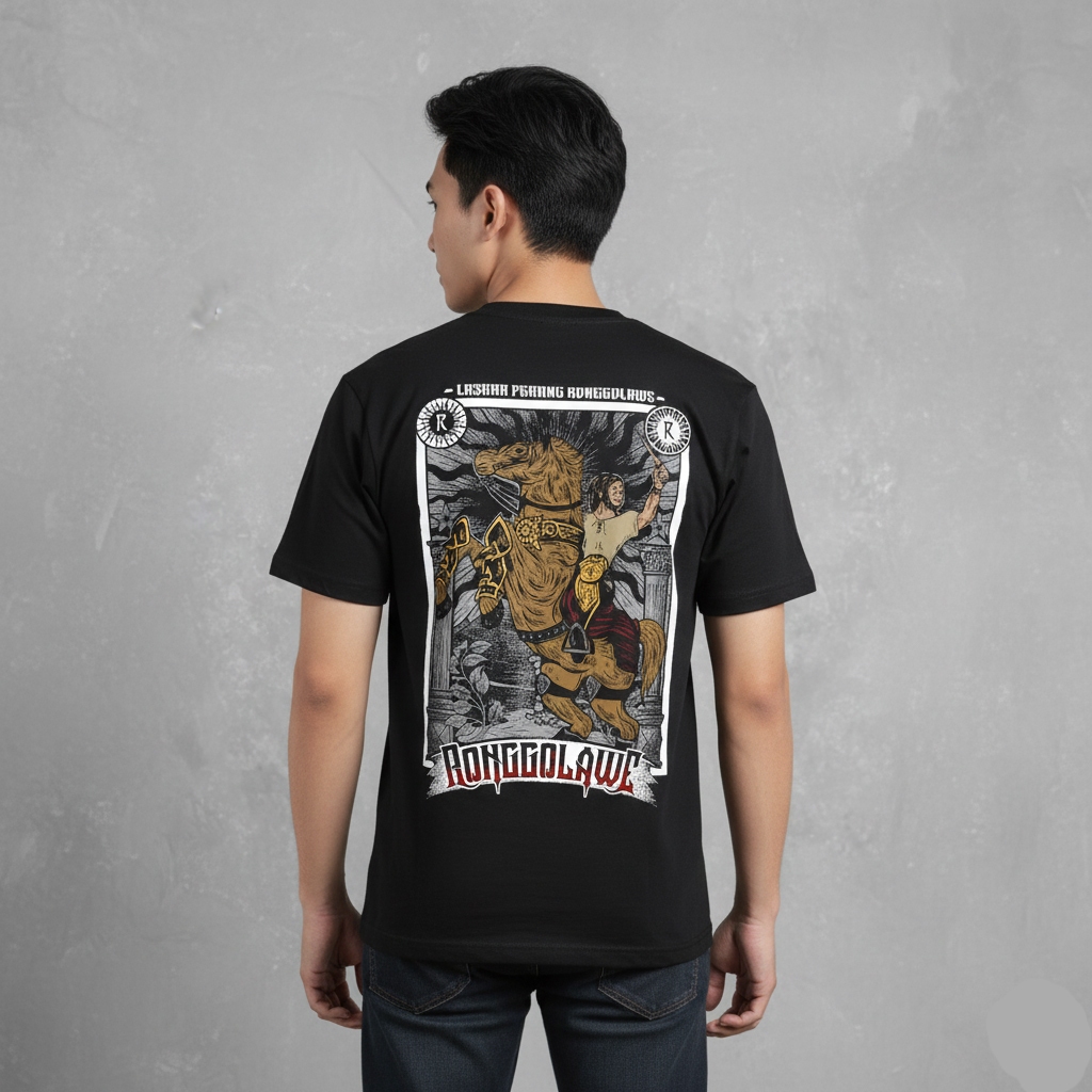 Kaos Laskar Ronggolawe 2025 original dakon graphics - Tshirt Ronggolawe bahan katun 24s premium teba