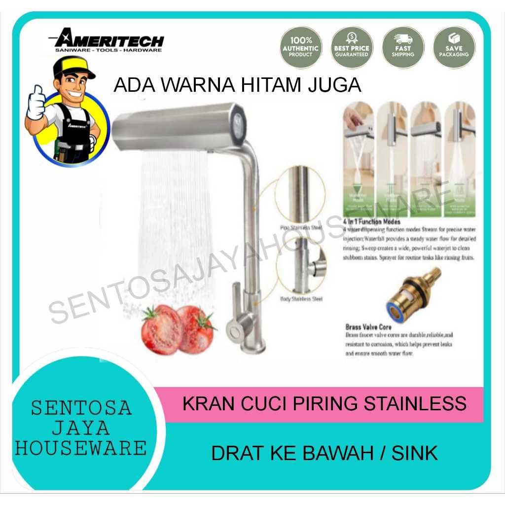 KRAN CUCI PIRING DRAT BAWAH / KRAN ANGSA WASTAFEL TANAM / KRAN CUCI PIRING WASTAFEL MEJA